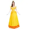 Juego de Disfraces de Halloween Mundo de Juegos Princesa Crisantemo Vestido Amarillo Palacio Disfraz de Actuación Combinación