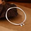Um Veado Prata S999 Pé de Prata Retrô Personalizado Lótus Dossel de Lótus Método Antigo Pulseira de Prata Design Sólido Pulseira Feminina