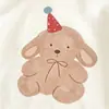 Conjunto de Verano para Niñas con Dibujos de Cachorros de Manga Corta Conjunto Casual para Salir para Bebés con Pantalones Retro de Lunares Anti-Mosquitos