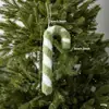 Producto nuevo transfronterizo colgante de espuma rojo y blanco bastón de caramelo pirulí árbol de Navidad decoración de ventana adorno colgante