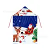 Capa con Capucha Estampado de Dibujos Animados Navideños Hecha a Medida de Fábrica con Cordón para Fiesta Navideña Capa de Noche Reloj
