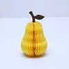 Decoração de Bola de Favo de Mel de Frutas Morango Maçã Atmosfera Casa Sala de Estar Enfeites Criativos Origami Estéreo Decoração de Aniversário