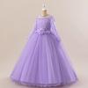 Vestido Infantil 2026 Transfronteiriço Aliexpress Ins Novo Vestido Longo de Renda para Meninas Vestido Infantil Saia