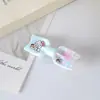 Nuevo y lindo pasador de pinza para el pelo de cuadros rosa y azul para niñas, dulce pasador lateral para flequillo, pasador de gatito colorido