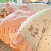 Conjunto de Roupa de Cama de Lã de Leite Grau A para Mãe e Bebê Quatro Peças Lençol Espesso de Inverno Capa de Edredom Flanela Quente Três Peças 4 Conjuntos