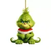 Nuevo colgante creativo de dibujos animados navideños transfronterizos del Grinch, adorno colgante acrílico para decoración de árbol de Navidad