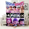 Manta de Sofá de Oficina Temática de Caza de Grupo Femenino de Kpop, Manta Estampada de Franela, Manta para Siesta de Mercancía Transfronteriza, Manta Cubierta