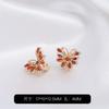 Abalorios Separadores Mariposa de Oro de 14 Quilates con Recubrimiento de Zirconia que Conserva el Color, Agujero Grande, Pulsera de Cristal Hecha a Mano para Bricolaje, Accesorios de Joyería