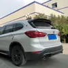 Adecuado para el Nuevo X1/F48/F49 de Bmw Modelo Deportivo m Modificado Patrón de Fibra de Carbono Negro Brillante Lip Trasero y Spoiler Trasero Pequeño Envolvente
