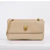 2026 Nova Bolsa de Ombro Trançada de Couro Genuíno de Nicho, Bolsa Transversal Exquisita e de Alto Padrão, Bolsa de Corrente para o Dia a Dia, Bolsa com Aba