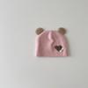 Gorro para Bebé Yipan Cuatro Estaciones Estilo Nuevo Cabeza de Oso Corazón Gorro sin Costuras para Bebé Gorro tipo Beanie para Recién Nacido