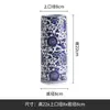 Jarrón de Porcelana Azul y Blanca de Jingdezhen, Jarrón Cerámico de Forma Irregular con Patrón de Loto, Portalápices de Escritorio, Decoración para Sala de Té y Estudio, En Stock