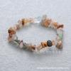 Ventas Directas de Fábrica Pulsera Elástica de Grava de Cristal Natural Pulsera de Grava Colorida Venta Caliente Transfronteriza