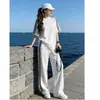 Conjunto Esportivo Feminino Verão 2026 Novo, Roupa de Corrida de Secagem Rápida, Casual Soltinho Fitness Corrida Roupa Esportiva de Seda Gelada