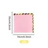 En stock set de vajilla desechable con estampado de ola rosa set de artículos para fiesta set de decoración platos de papel vasos de papel servilletas de papel
