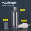 Frasco Spray Dispensador de Plástico Transparente Personalizado, Spray Desinfetante, Frasco Spray de Loção para Viagem, Frasco Spray Pequeno Tipo Push