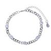 Hiphop Nuevo brazalete de Cadena Cubana de circón redondo de 3 mm Moda Europea y Americana brazalete de Cadena Cubana al contado