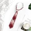 Corbata Estilo JK Japonesa para Mujeres, Sin Coser, Estilo Universitario Perezoso, Accesorio Pequeño para Uniforme de Camisa, Corbata a Cuadros para Hombres