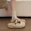 Mocasines cerrados estilo Birkenstock de plataforma para mujer, sandalias slip-on nuevas de otoño 2026 con cierre de velcro