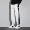 Pantalones Joggers de Mezcla de Algodón Súper Suaves con Cordón para Hombre Otoño Invierno Casual Deportivos Largos Estudiante Holgados Acolchados con Terciopelo Espeso