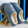 Nuevas zapatillas de algodón impermeables de comercio exterior transfronterizo para otoño e invierno para uso doméstico, zapatillas de algodón antideslizantes para interiores con forro de felpa, adecuadas para usar en exteriores y para el calor del hogar