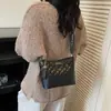 Bolsa Transversal Color Block com Alça Larga 2025 Nova Bolsa de Ombro Simples Estilosa
