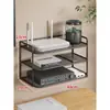 Soporte para Router Soporte de Pared Set sin Taladro Caja de Almacenamiento para Decodificador Módem Óptico Estante WiFi