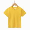 Camisetas de Manga Corta de Algodón Puro para Niños al por Mayor, Camisas de Manga Corta Raglán de Color Sólido para Bebés y Niños Pequeños