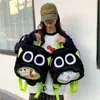 Estilo Popular Japonés Chica de Anime Linda Doble Hombro Cruzado Muñeco de Dibujos Animados Mochila Bolsa de Estudiante Serie de Bolsas Transparentes para Dolor