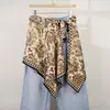 Nova Saia de Bainha Estampada de Street Style de Alta Qualidade, Essencial para Camadas com Amarração Lateral, Saia Sobreposição Estampada Paisley, Bolinhas e Leopardo