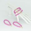 Accesorios de joyería de perlas vidrio perla de imitación accesorios DIY cadena de pulsera bola de pelo llavero colgante regalo cadena corta pequeña