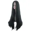 Peruca cosplay nova teoria da bala quebrada V3 Templo Zhengong é preto longo liso cosplay peruca de ponto médio cobertura de cabeça de peruca