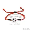 Pulsera tejida para el Mundial 2026, producto nuevo transfronterizo, conjunto deportivo de amistad con colgante de fútbol de aleación