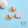 Nuevos adornos de resina de serie tropical de animales marinos al por mayor DIY para cuerda de pelo casera, accesorios para el cabello, funda de teléfono, pegatinas para refrigerador