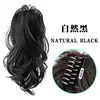Peruca para Mulheres com Cabelo Longo, Cabelo Sintético Realista, Juvenil e Leve, Sem Sensação Pesada, Cabelo Cacheado Estilo Cascata de Princesa Meio Preso, Peruca de Rabo de Cavalo Alto