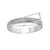 Pulsera de Malla Sutra del Corazón Bañada en Plata Tailandesa Diseño Personalizado Tejido Cara Pulsera Abierta para Pareja Romántica Creativa Pulsera de Rejilla