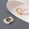 Pendientes de perla sencillos combinables pendientes chapados en cobre oro real pendientes de moda temperamento dulce México venta caliente suministro