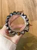 [León Llega a la Fortuna] Pulsera de Cristal de Obsidiana Plateada Natural para Mujer Despertar del León Fortuna Nuevo Estilo Chino Pulsera de Obsidiana para Mujer