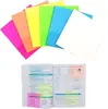 Notas Adhesivas Fluorescentes Coloridas Impermeables Pegatinas Índice para Oficina Notas Adhesivas Transparentes de Mascota Material Escolar Colorido Desprendibles