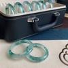 Flor de Gelo Quartzo Rocha Jade Jade Cor Pulseira Pulseira de Jade de Gelo Fina Faixa Redonda Pulseira de Jade Verde Produtos genuínos femininos