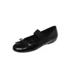 Zapatos Mary Jane invisibles para aumentar la altura interior, de cuero de alta calidad con detalle de lazo, colección otoño 2026, tacón bajo, punta redonda, zapatos planos de cuero genuino para mujer
