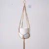 Bolsa de Red Tejida a Mano para Maceta, Decoración de Cuerda de Algodón Bohemia, Colgante de Pared, Jardinería en Balcón, Cesta Creativa Colgante para Plantas Verdes