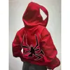 Moletom com Capuz e Zíper Personalizado Europeu e Americano para Halloween 2025 para Homens e Mulheres Camisa de Casal Y2K Moletons com Zíper do Homem-Aranha