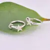 Novidade Combinação Perfeita Feminino Estilo Coreano Brilhante Primavera Clipe de Orelha Brincos Sem Furo na Orelha Brincos Estrela de Cinco Pontas Coração de Amor Brincos Joias