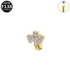 Gabe Europeos y Americanos Transfronterizos F136 Material de Titanio Pendientes de Rosca Interna Corona Moda Estilo Commuter Joyería para Piercings