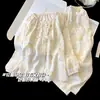 Pijama Feminino Estilo Princesa Doce 2026 Novo Conjunto de Roupa de Casa Infantil Cartoon de Manga Longa Fina Primavera/Outono