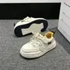 Zapatos deportivos de cuero con parches Feihongda, zapatos para niños, zapatos deportivos para niños, zapatos casuales para niños, zapatos blancos (tallas 32-37)