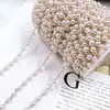 Cadena de Perlas Accesorios DIY Joyería Chapado Blanco K Productos Semi-Terminados Cuentas Espaciadoras de 3 mm a 10 mm Materiales Auxiliares Cadena DIY