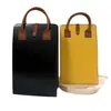Dos Botellas de Vino Tinto Bolso de Mano Vino Doble Bolsa de Cuero Bandolera Bolsa de Vino Tinto Bolsa de Almacenamiento de Vino Caja Vacía de Regalo