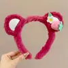 Linda Diadema de Felpa para Lavado Facial para Mujeres 2026 Nuevo Estilo Diadema Alta Antideslizante Pinza para el Cabello de Dibujos Animados Accesorio para el Cabello